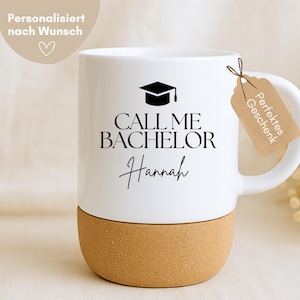 Bachelor Geschenk, Bachelor Tasse personalisiert mit Namen, Bachelor bestanden Geschenk, Bachelor Abschluss Tasse
