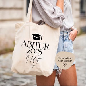 Sac de jute personnalisé cadeau Abitur, Abitur réussi diplôme Abitur, Félicitations Abitur Abitur 2025, Idée cadeau Abitur loulala®
