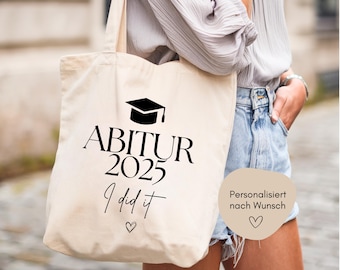 Abitur gift personalized jute bag, Abitur passed Abitur graduation, Abitur congratulations Abitur 2025, Abitur gift idea loulala®