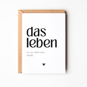 Mutmacher Postkarte, Mut machen, Kraft geben, neue Wege, positive Affirmation, Mantra Karte, Das leben ins vor allem eins, deins -loulala®