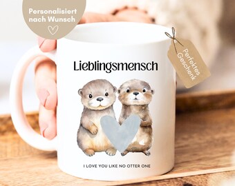 Favorite person mug, heart person gift, personalized mug best friend, best friend gift, otter mug favorite person