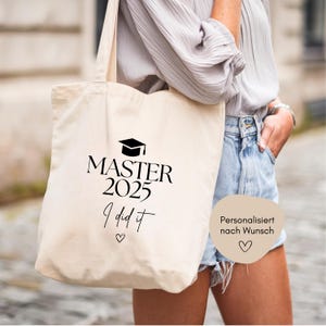 loulala® Master&#39;s degree gift personalized jute bag, Master&#39;s degree passed, Master&#39;s degree graduation gift, Master&#39;s degree 2025, Master&#39;s degree gift idea graduation