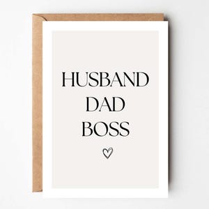 Tarjeta de regalo para esposo, papá, jefe, cumpleaños, nacimiento, según se desee, incluye sobre - loulala®