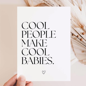 Carte de naissance Cool People homme cool Bébés, Cadeau parents, Cadeau naissance, Carte félicitations bébé, Bonne naissance