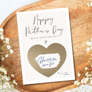 Regalo della mamma, regalo per la festa della mamma personalizzato come gratta e vinci da scrivere su te stesso, festa della mamma, regalo per la festa della mamma, regalo per la mamma