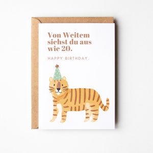 Lustige Geburtstagskarte "Von Weitem sieht du aus wie 20" als Geburtstagsgeschenk, Happy Birthday Karte, Geburtstags Karte, Happy Birthday