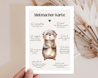 Karta motywacyjna Hej.Otti, Karta motywacyjna, Prezent motywacyjny, Karta dla dziewczyny, Karta "Możesz to zrobić", Karta "Miłość do siebie", Karta pocieszenia