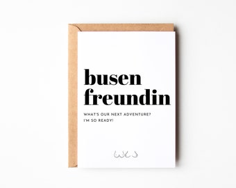 Beste Freundin Geschenk, Grußkarte beste Freundin, Busenfreundin Postkarte DIN A6, Geburtstagskarte für die Beste Freundin