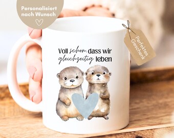Personalized mug with name, best friend gift mug with saying, gift girlfriend, gift favorite person, cute otter mug