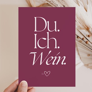Carte postale You I Love Wine, Gift Wine Lover, Carte pour lui, Cadeau pour elle, Cadeau du meilleur ami, Cadeau de vin