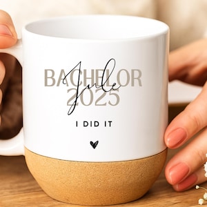 Bachelor Geschenk, Bachelor Tasse personalisiert mit Namen, Bachelor bestanden Geschenk, Bachelor Abschluss Tasse