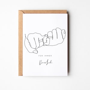 Für immer Du & Ich, Geschenk Hochzeitstag, Jahrestag, Geschenk für Partner, Ehemann Geschenk, Ehefrau Geschenk, Ich liebe dich, Postkarte A6