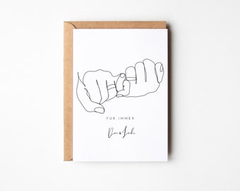 Forever You & Me, Wedding Anniversary Gift, Anniversary Gift, Gift for Partner, Husband Gift, Wife Gift, I Love You, Postcard A6