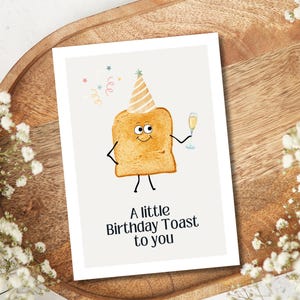 Carte d'anniversaire drôle Un petit toast d'anniversaire à vous, carte de voeux d'anniversaire, carte d'anniversaire, carte d'anniversaire drôle, joyeux anniversaire drôle image 8