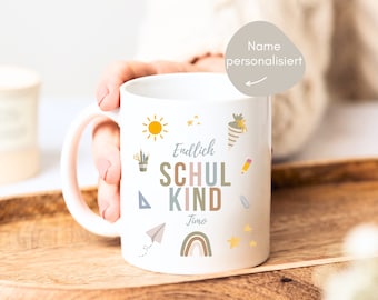 School enrollment gift, personalized school enrollment gift, school enrollment mug, school enrollment gift with desired name, school enrollment boy