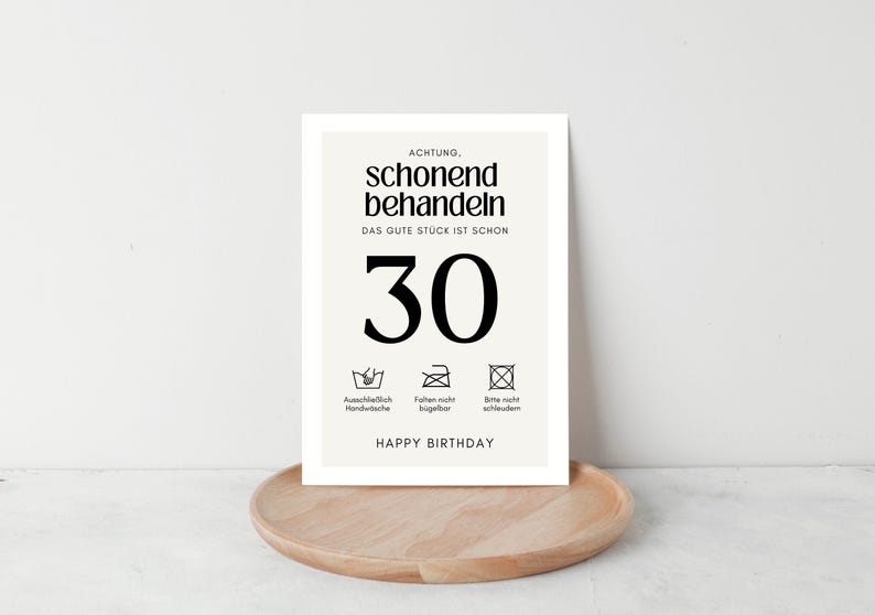 30 Geburtstag Postkarte, Grusskarte zum 30, Geburtstagsgeschenk 30, 30 Geburtstag Frau und Mann, lustige Geburtstagskarte zum 30. Geburtstag