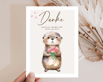 Hey Otti, thank you card, thank you card, friendship card, thank you card, appreciation card, card for a girlfriend, card for a loved one