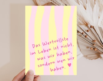loulala® Vriendschapskaart voor je beste vriend(in), kaart voor je favoriete persoon, cadeau voor je vriendin, bedankkaart voor je vriendin, oprechte kaart voor een collega