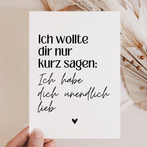 Postkarte Ich habe dich lieb, Mutmacher Karte, Ich liebe dich, Danke sagen, Karte beste Freundin, Beste Freundin Geschenk, Lieblingsmensch