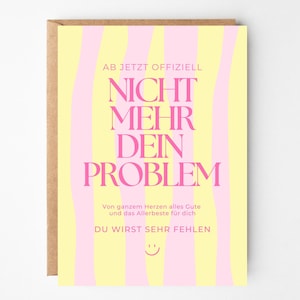 Abschied Kollegin Karte lustig, Jobwechsel Karte, Abschied Arbeit Geschenk Kollegin, Karte Kündigung Büro, Viel Erfolg neue Stelle Karte
