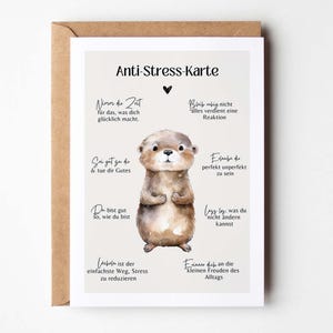 Anti Stress Karte, Geschenk für Freundin, Mutmacher Geschenk, Mutmacher Karte, Kollegin Geschenk, Freundin Geschenk, Mut machen Mindset
