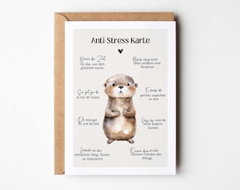 Anti-stress card, gift for girlfriend, encouraging gift, encouraging card, colleague gift, girlfriend gift, encouraging mindset