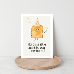 loulala® Funny housewarming card, moving card gift, new home card, congratulations new home card, funny housewarming card "a little toast" image 7