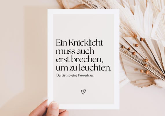 Postkarte Mutmacher, Mutmacher Geschenk, Trostkarte, Mut machen, schwere Zeiten, Ich bin für dich da, Gute Besserung wünschen, Trostkarte A6