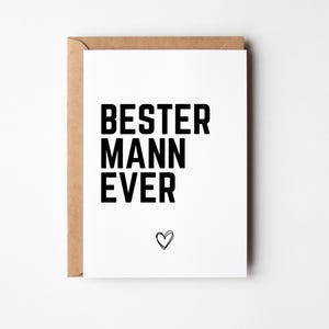 Biglietto per il miglior uomo di sempre: biglietto di auguri per uomo, anniversario, anniversario di matrimonio, regalo per uomo, regalo per partner, regalo ti amo