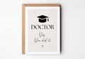 Doctor 2026 card, doctor gift, doctoral graduation card, gift for a doctorate, congratulatory card for doctoral title, promotion card, doctor degree