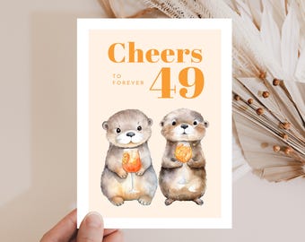 50th birthday card forever 49, Happy Birthday 50th birthday woman, 50th birthday card, 50 Happy Birthday card, 52, 53, 54, 55, 56, 56, 60