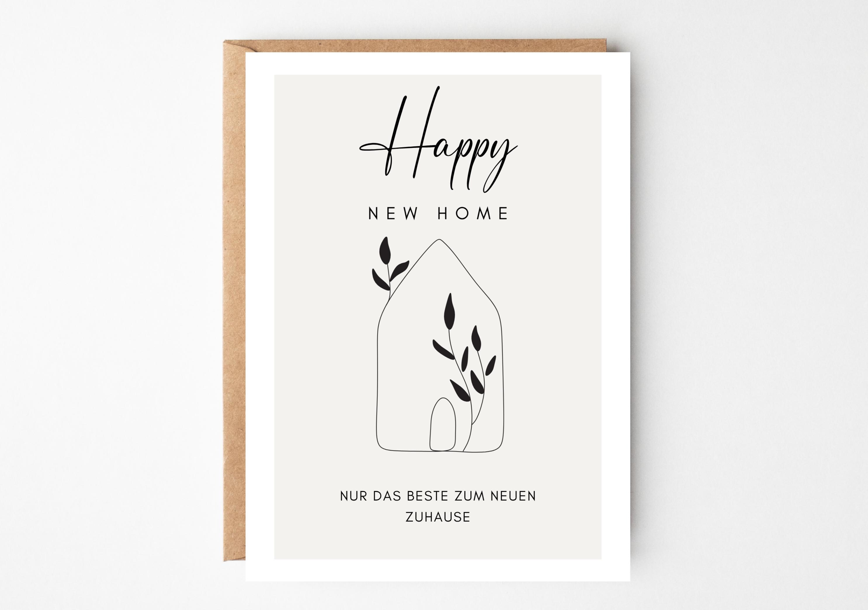 Einzug Karte, Karte neues Zuhause Geschenk, Glückwunsch Einzug Karte ...