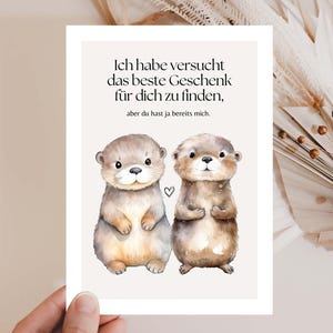 Funny birthday card as a birthday present, Happy Birthday card, funny birthday card I am present enough for you Hej.Otti®