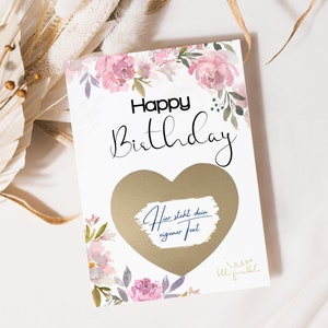 loulala® Gratta e Vinci, buono regalo, biglietto d'auguri, Buon Compleanno, biglietto d'auguri personalizzato, buono gratta e vinci