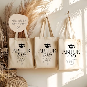Sac de jute personnalisé cadeau Abitur, Abitur réussi diplôme Abitur, Félicitations Abitur Abitur 2025, Idée cadeau Abitur loulala®