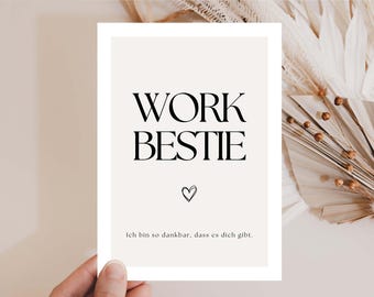Verjaardagskaart voor collega, cadeau voor collega, cadeau voor collega, verjaardagskaart voor collega, kaart voor beste vriendin op het werk, bedankje voor collega