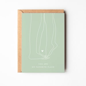 Postcard You are my favorite place, I love you gift, favorite person, gift for partner, Valentine's Day, gift for friend