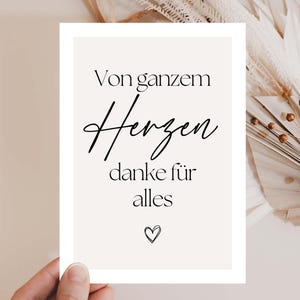 Danke sagen, Postkarte "Danke für alles", Danke-Karte, Geschenk Danke sagen und Wertschätzung ausdrücken, Geschenk beste Freundin