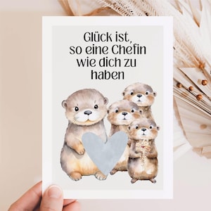 Geschenk Chefin Karte, Geschenk für Chefin Geburtstag, Chefin danke sagen, Chefin Abschied, Chefin Geburtstag, Chefin danke sagen Hej.Otti®