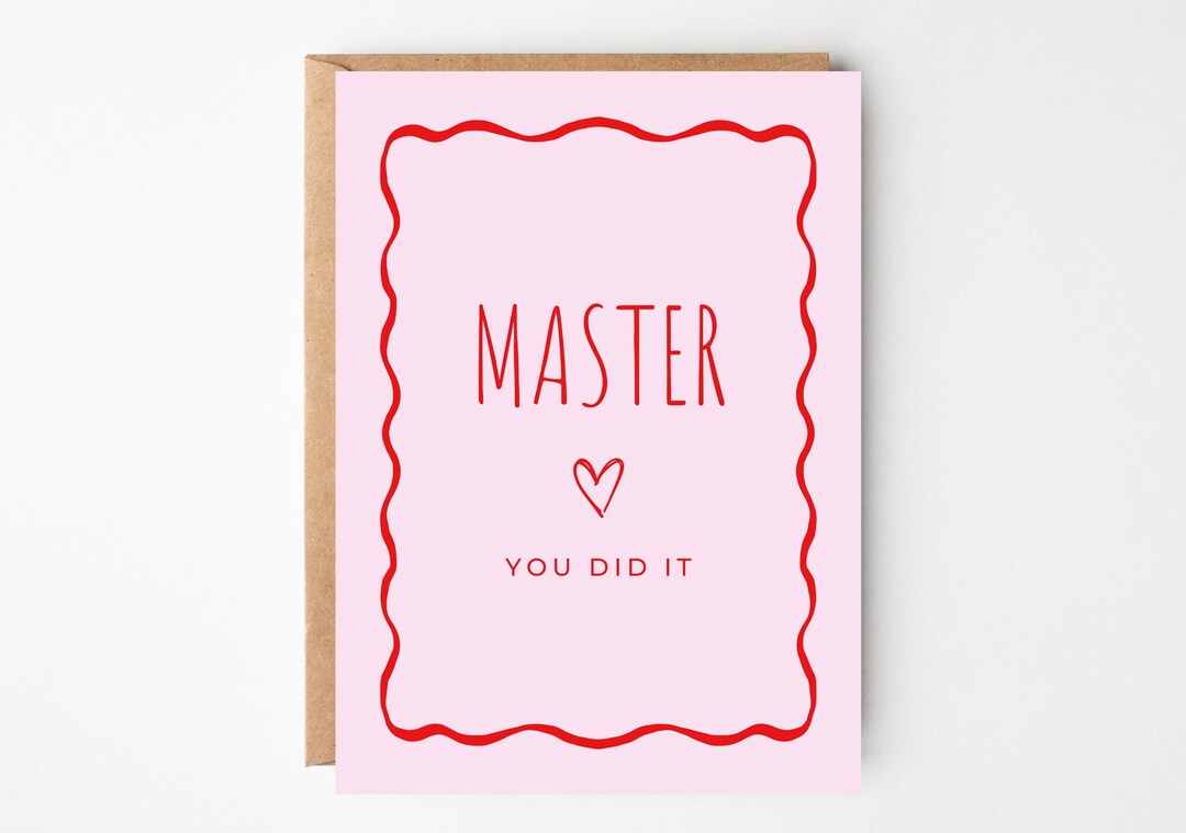 Loulala® Master 2026 Card – Congratulations on Passing Your Master's ...