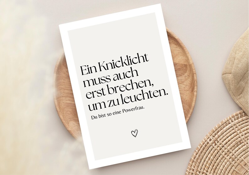 Postkarte Mutmacher, Mutmacher Geschenk, Trostkarte, Mut machen, schwere Zeiten, Ich bin für dich da, Gute Besserung wünschen, Trostkarte A6