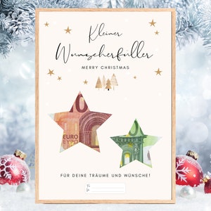 Geldgeschenk Weihnachten "Kleiner Wunscherfüller" | DIY Geldgeschenk | Weihnachtsgeschenk | Last Minute Geschenk | Geldgeschenk