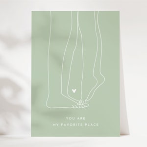 Postkarte You are my favorite place, Ich liebe dich Geschenk, Lieblingsmensch, Geschenk für Partner, Valentinstag, Geschenk für Freund