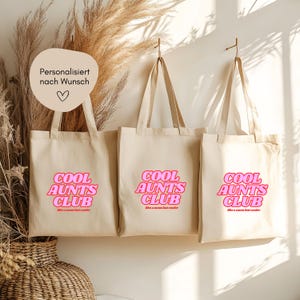 loulala® Regalo per la zia, Club delle zie fantastiche, Club delle zie, Regalo per la zia, Diventerai zia, Regalo per la zia, Compleanno della zia, Borsa di iuta per la zia