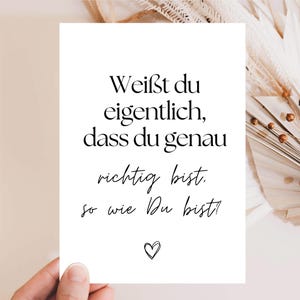 Encouraging gift, comfort card, encouragement, you are good as you are, self-love card, you are exactly right postcard, affirmations