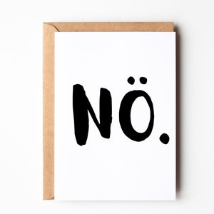Tarjeta divertida "NÖ", idea de regalo para parejas, amigos o familiares para Navidad o cumpleaños | incluyendo sobre si lo desea