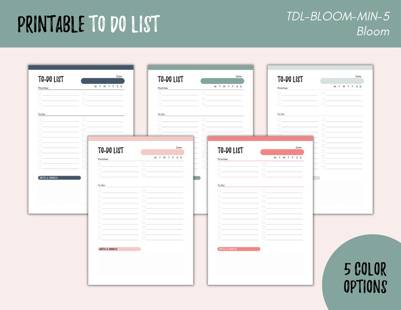 Printable to Do List Digital Download Print at Home - Etsy