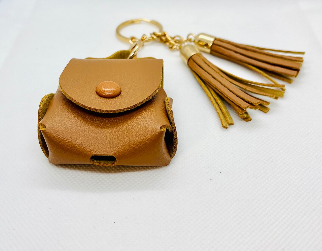 This is a Pretty Brown Leather Mini Purse With 2 Fringe Etsy