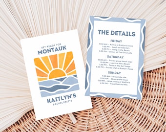 30A Bachelorette Party Itinerary Template, Lake Bachelorette Invite, Miami Bachelorette Invitation, Editable Canva Template, Miss to Mrs