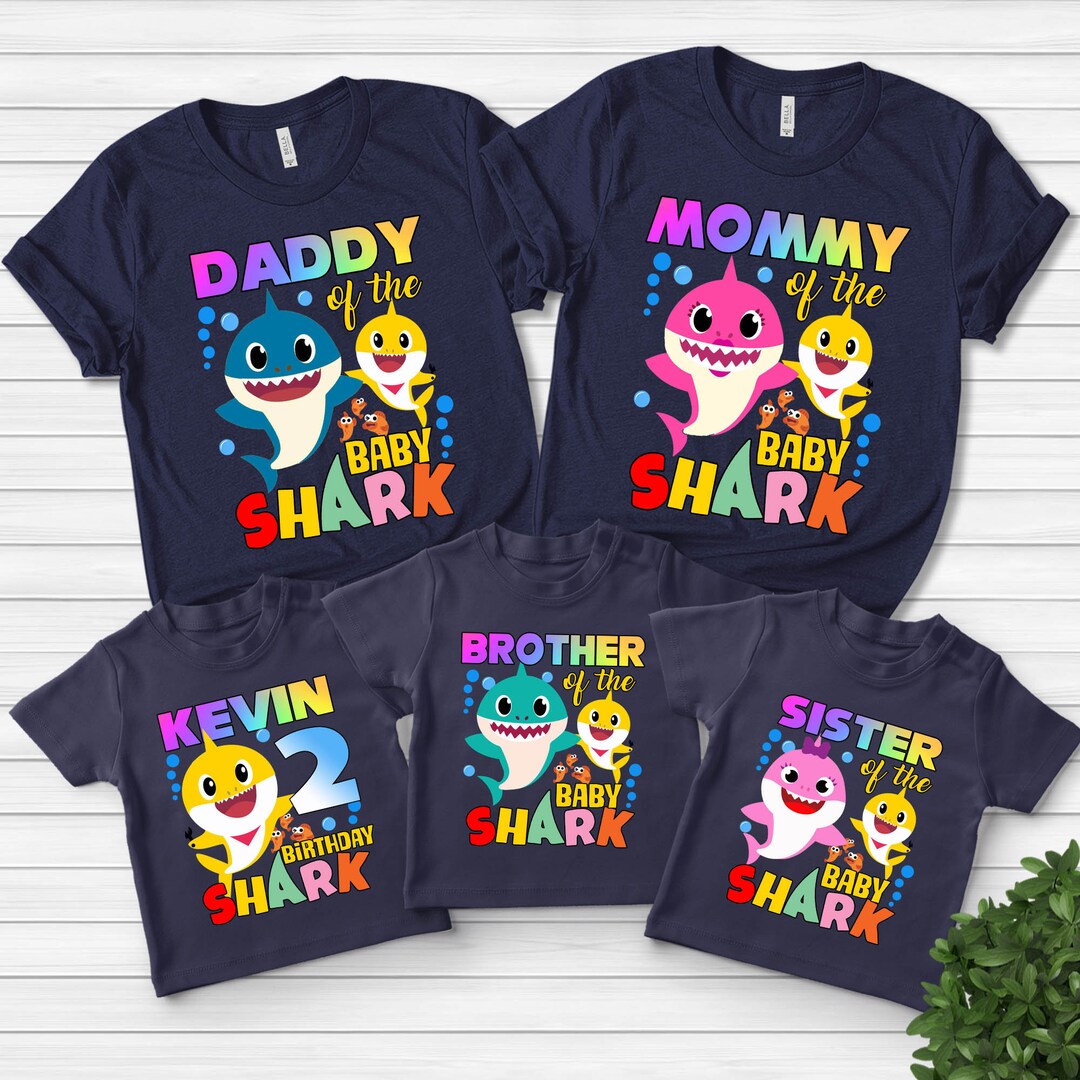 Custom Family Baby Shark Birthday Shirts Baby Shark Matching - Etsy